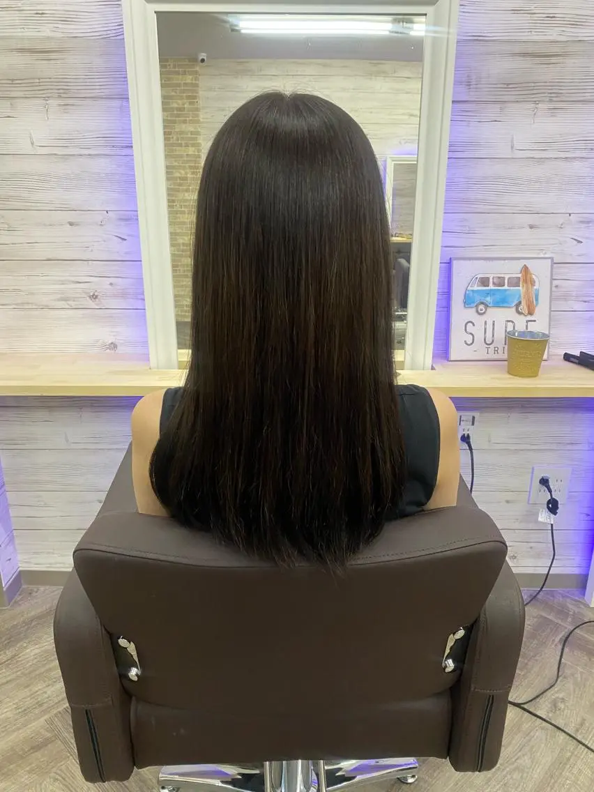 セミロング カラー ヘアアレンジ ショートボブ 編み込みエクステ シールエクステ セミロングパーマ バレイヤージュ FAAM Tsuneのヘアスタイル