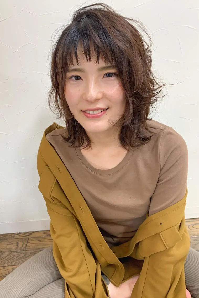 ミディアム パーマ @grace *HOSHIのヘアスタイル