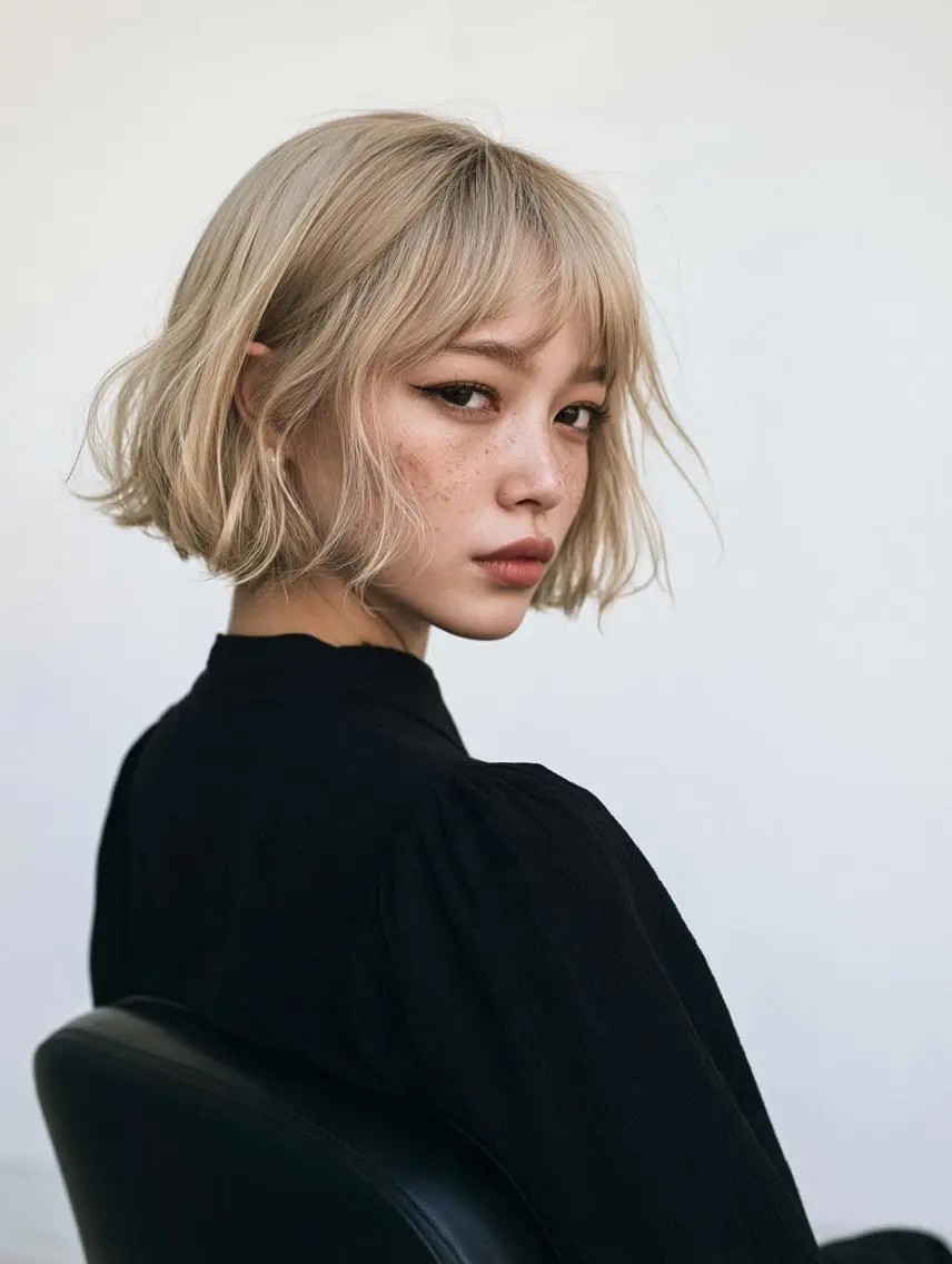 ショート ヘアカラー 縮毛矯正×レイヤー Hiroto/表参道のヘアスタイル