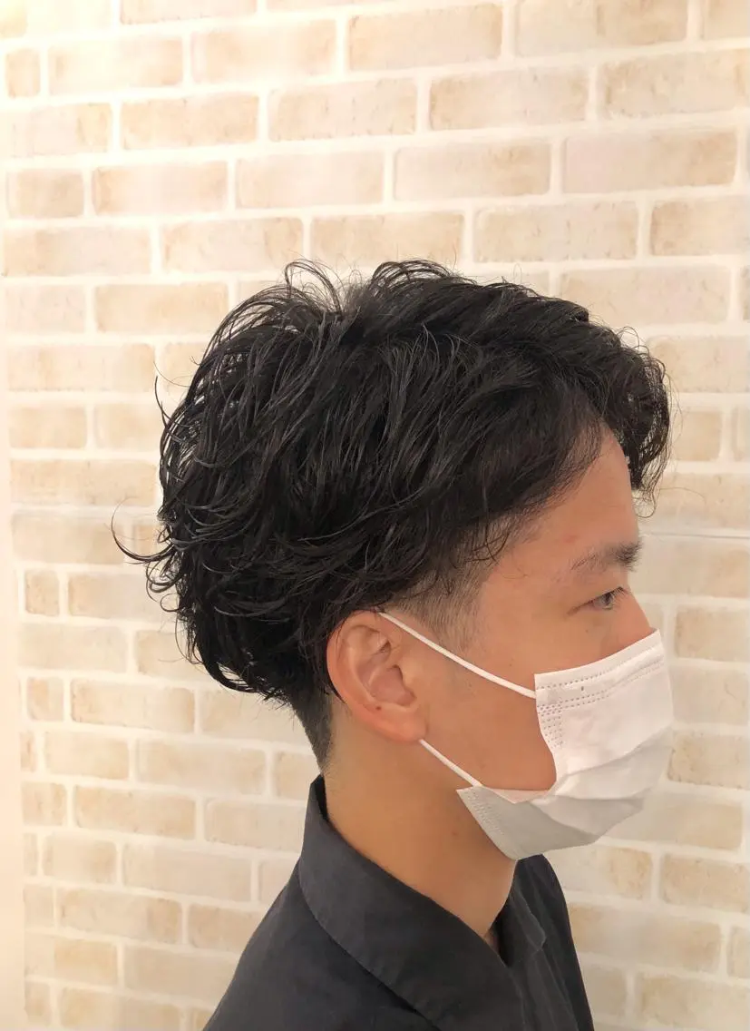 ショート パーマ メンズ メンズパーマ カット ヘッドスパ 東中野🥇美容室 FLOW東中野店のヘアスタイル