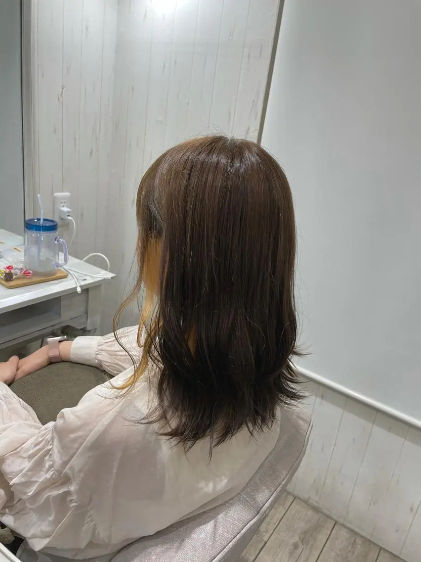 セミロング ネモトメイナ🌿 今月末で退職しますのヘアスタイル