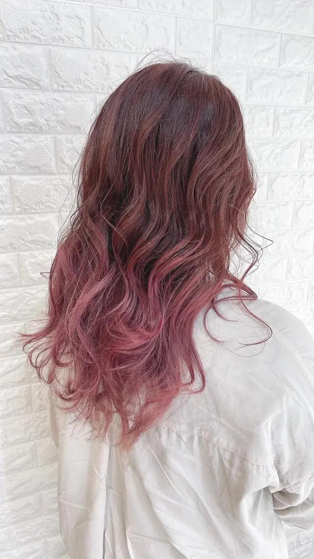 ロング カラー ヘアカラー トリートメント 福森 みずきのヘアスタイル