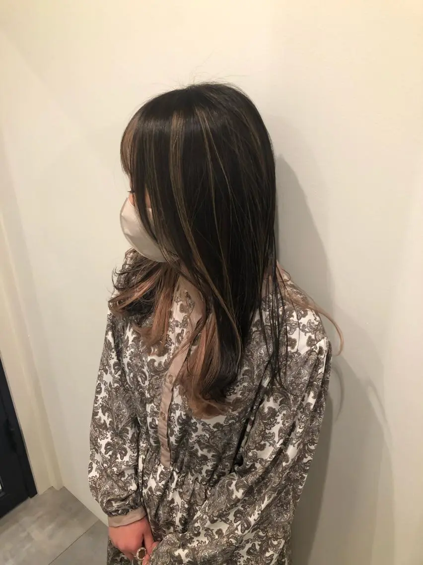 ミディアム カラー ヘアアレンジ ハイライトカラー ハイライト ニュアンスカラー🫧 加納のヘアスタイル