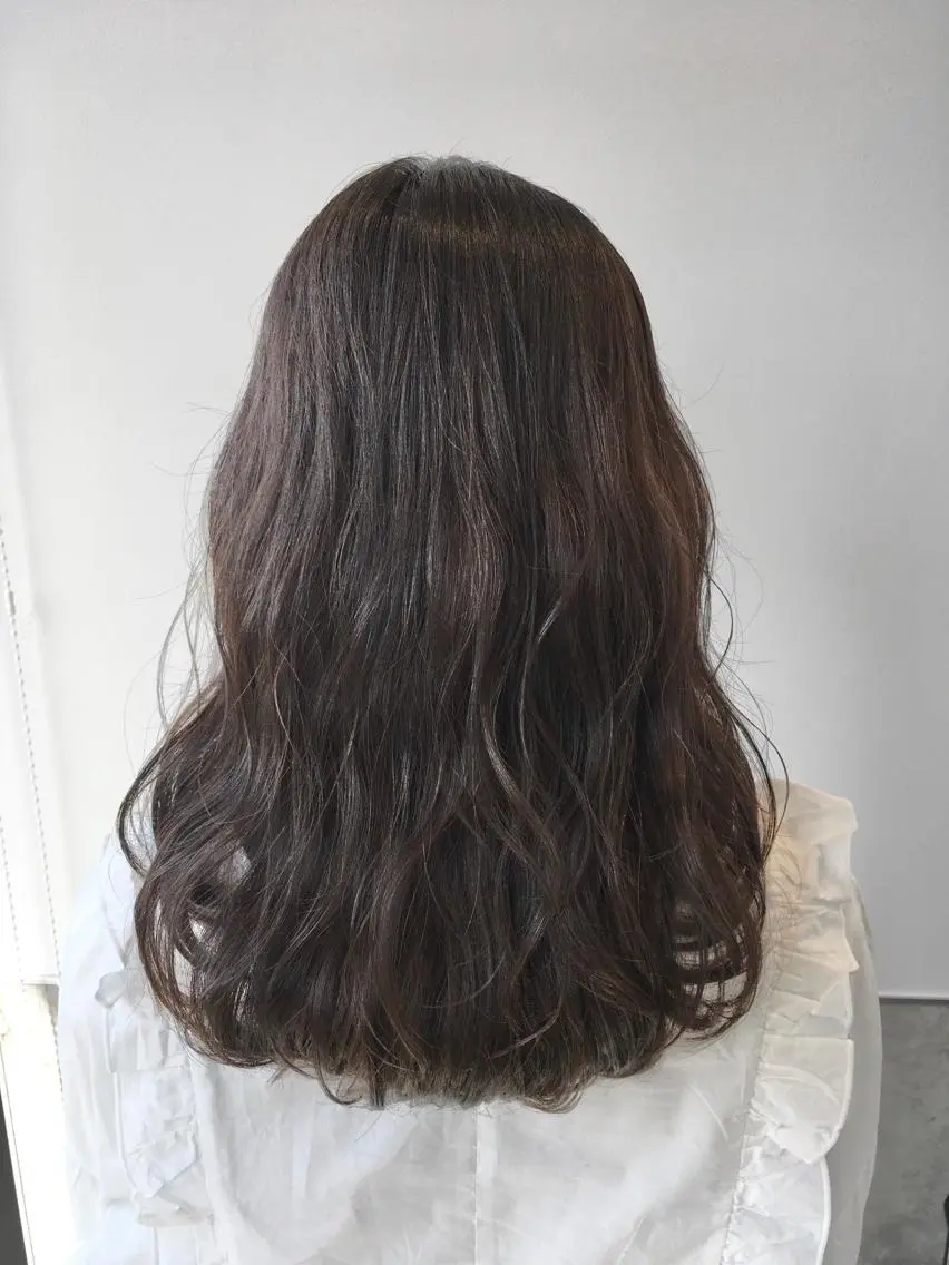 セミロング カラー グレージュ ヘアカラー トリートメント ヘアセット yoshi ☆のヘアスタイル