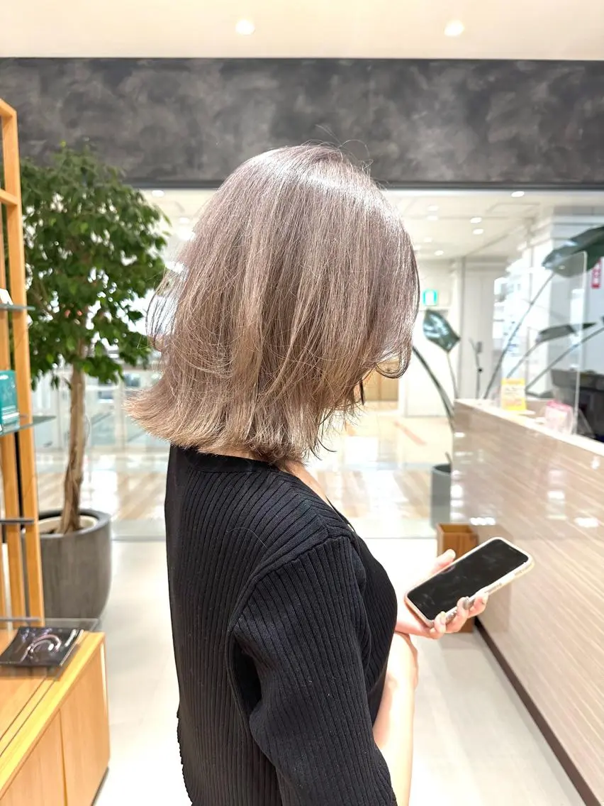 セミロング カラー ヘアアレンジ NAKAHARA TSUKUSHIのヘアスタイル