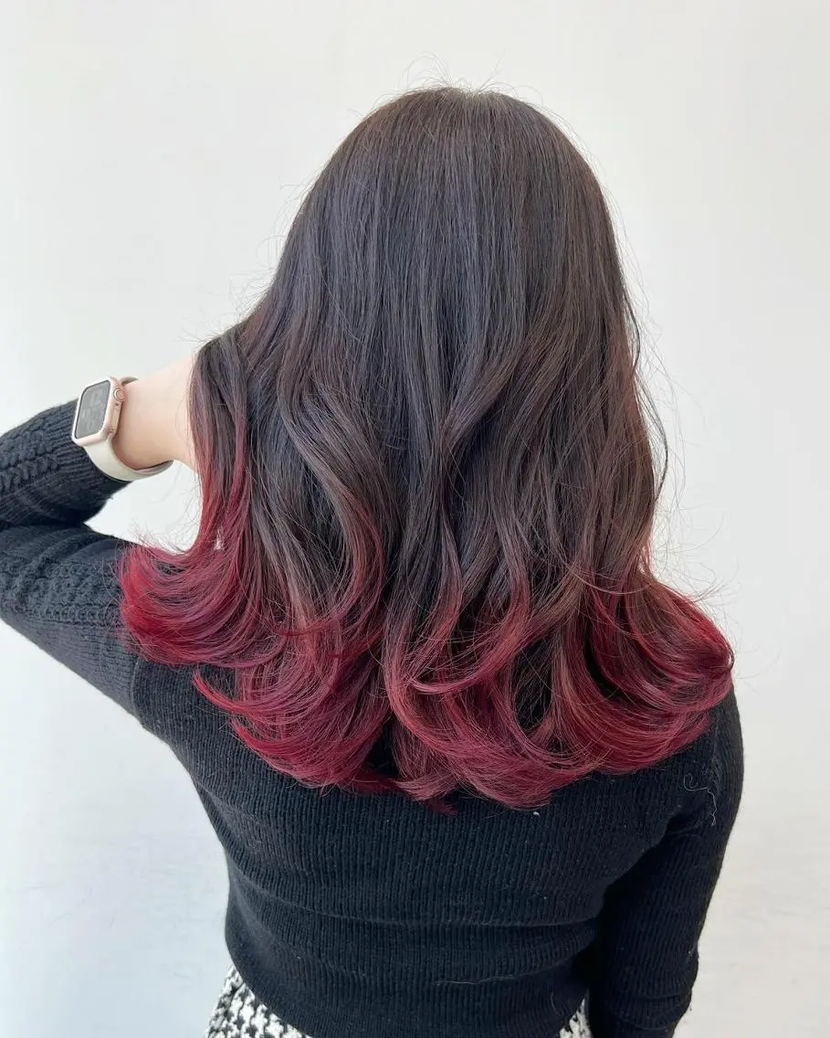 カラー ロング アディクシーカラー バレイヤージュ ブリーチ デザインカラー ダブルカラー ヘアカラー トリートメント 【公式】amble luxe池袋東口🩷のヘアスタイル