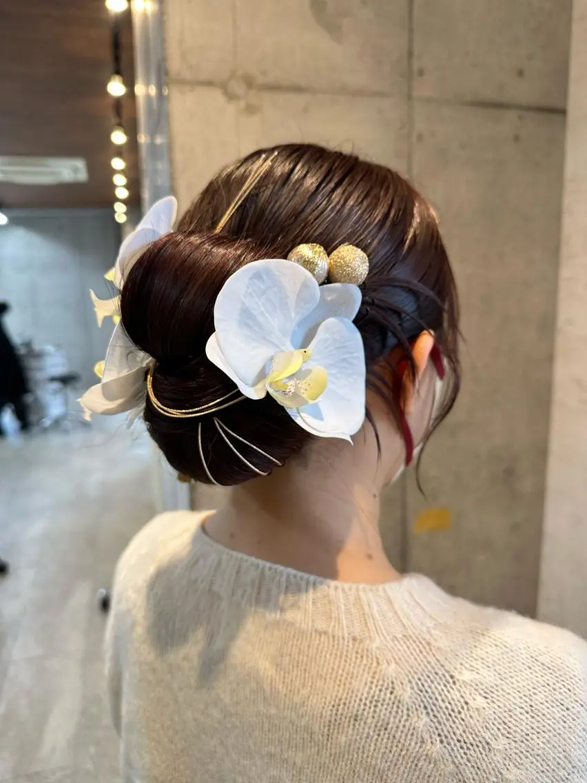 セミロング ヘアアレンジ 🎀ヘアセット/艶髪 /はやしほのか🎀のヘアスタイル