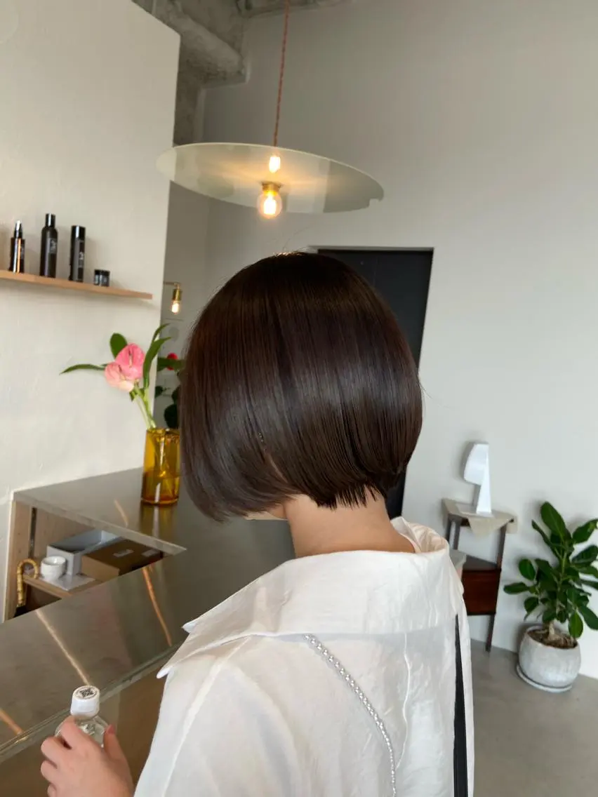 ショート カラー ブラウンカラー ヘアカラー 石川 瑠琉のヘアスタイル