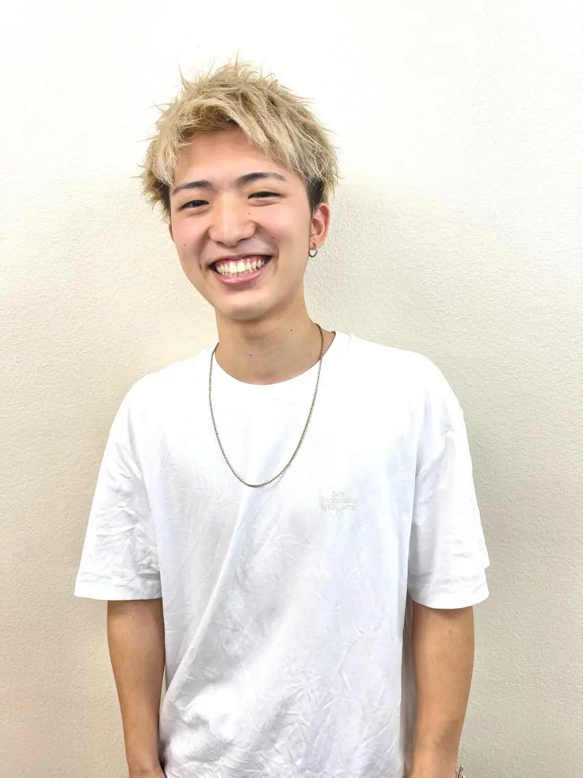 カラー パーマ メンズ レイヤーダブルカラー KYONのヘアスタイル