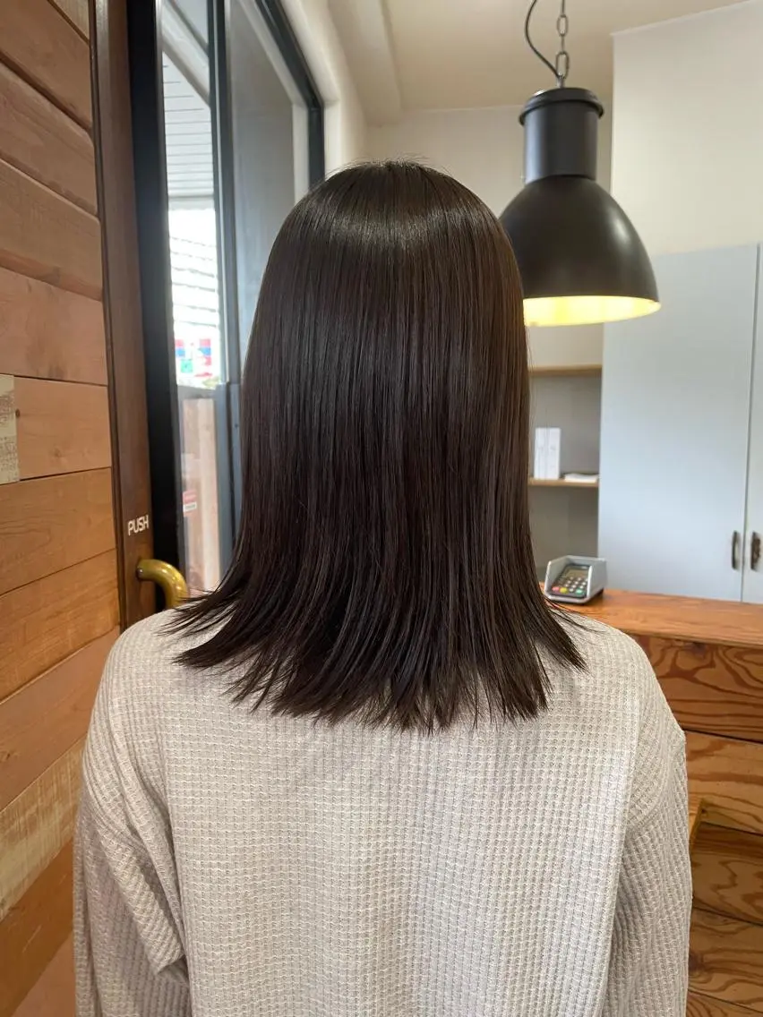 ミディアム カラー 福村 拓也のヘアスタイル