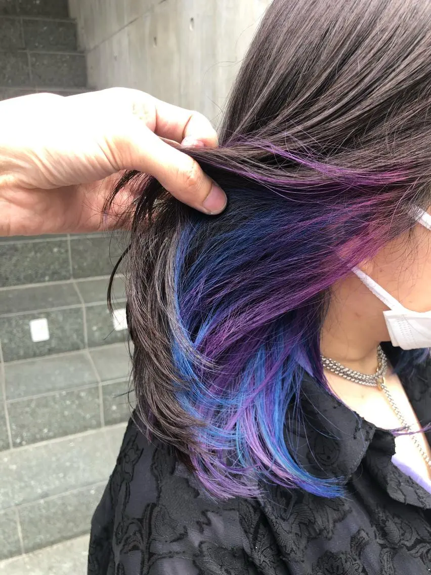 ミディアム カラー アッシュ バレイヤージュ ミストバング ベージュカラー ブリーチ カット ヘアカラー トリートメント 原宿サロン代表 デザインカラー伊藤卓のヘアスタイル