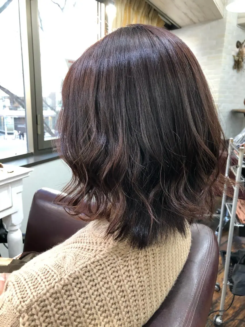 ミディアム カラー 切りっぱなしボブ ボブ レイヤー×髪質改善✨ 渋谷/佐藤侑哉のヘアスタイル