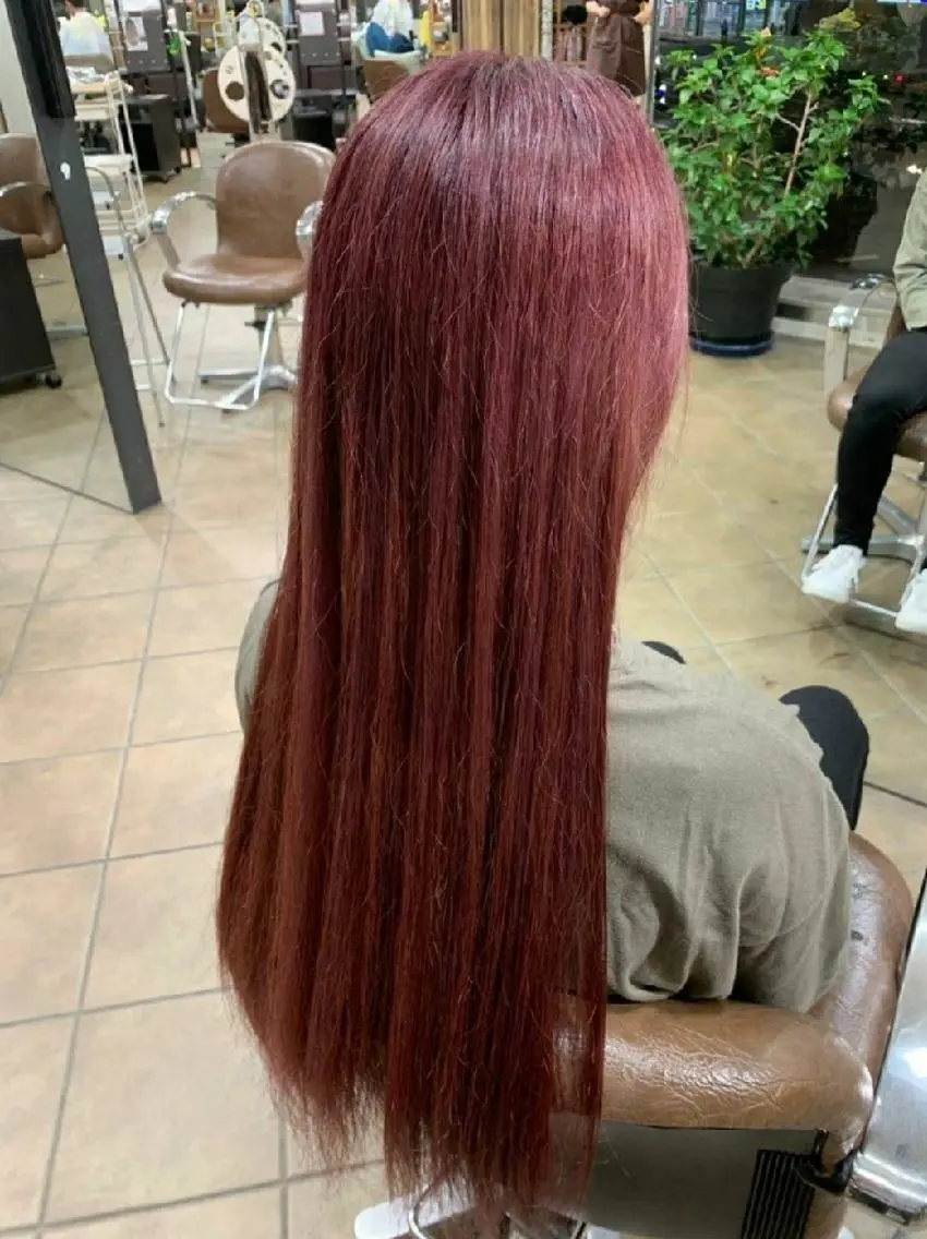 ロング ヘアカラー Luisハイライト　 喜連瓜破、髪質改善のヘアスタイル