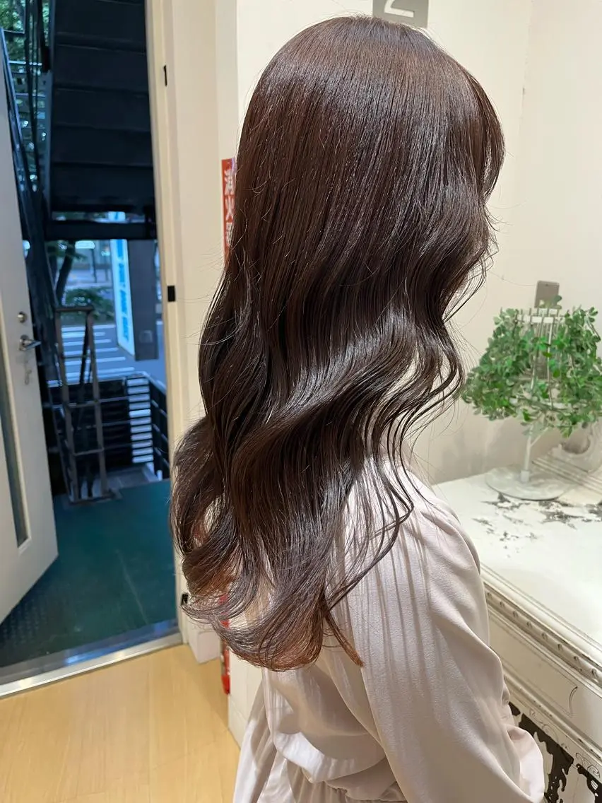 ロング カット ヘアカラー トリートメント LUNA🌙韓国ヘア 🌙レイヤーカットのヘアスタイル