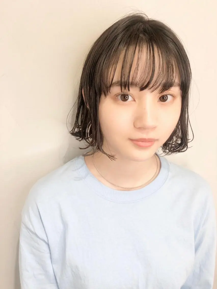 ショート 切りっぱなしボブ ボブ カット ヘアカラー 千葉 郁也のヘアスタイル