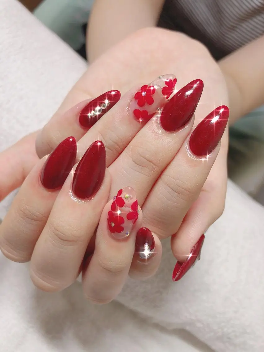 ミディアム ネイル ハンドネイル 《LB》ラブリエ Nail&eyeのマツエク・マツパデザイン
