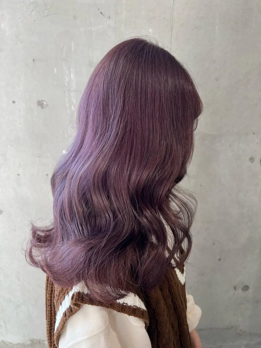 ロング カラー ヘアアレンジ ラベンダーカラー パープルカラー lani ブリーチ /ダブルカラーのヘアスタイル