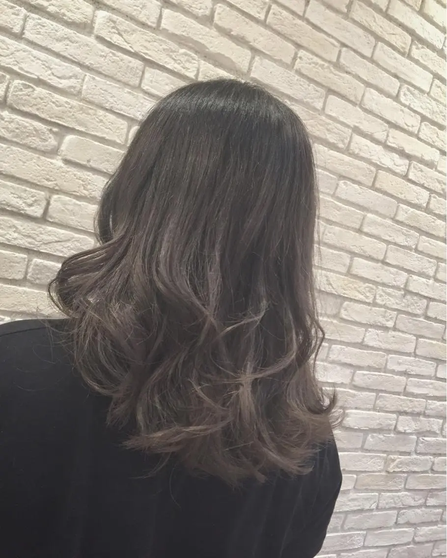 ミディアム セミロング ロング カラー パーマ ハイトーン×髪質改善 KENTAのヘアスタイル