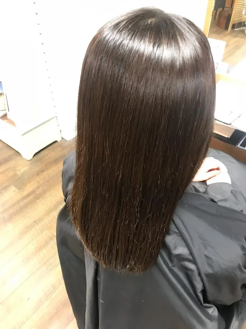 セミロング 縮毛矯正 Satsuki ✂︎♡のヘアスタイル