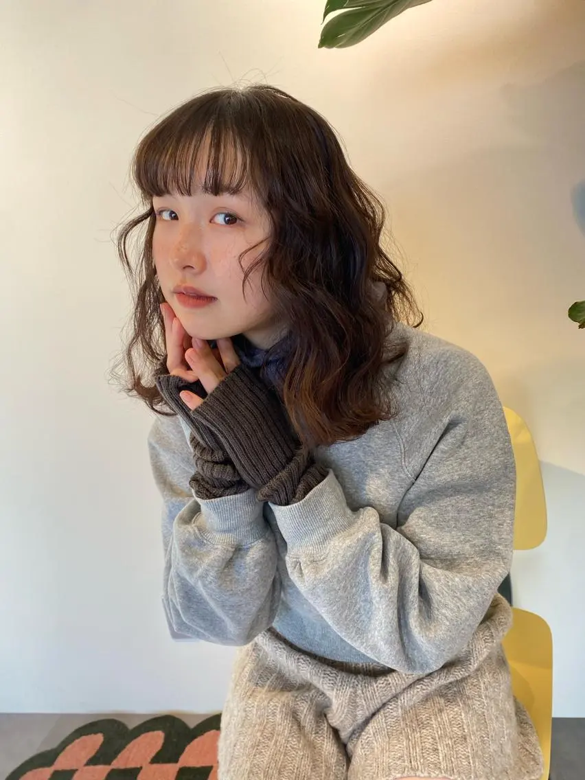 ミディアム パーマ 当日予約大歓迎💗 依田瑞希のヘアスタイル