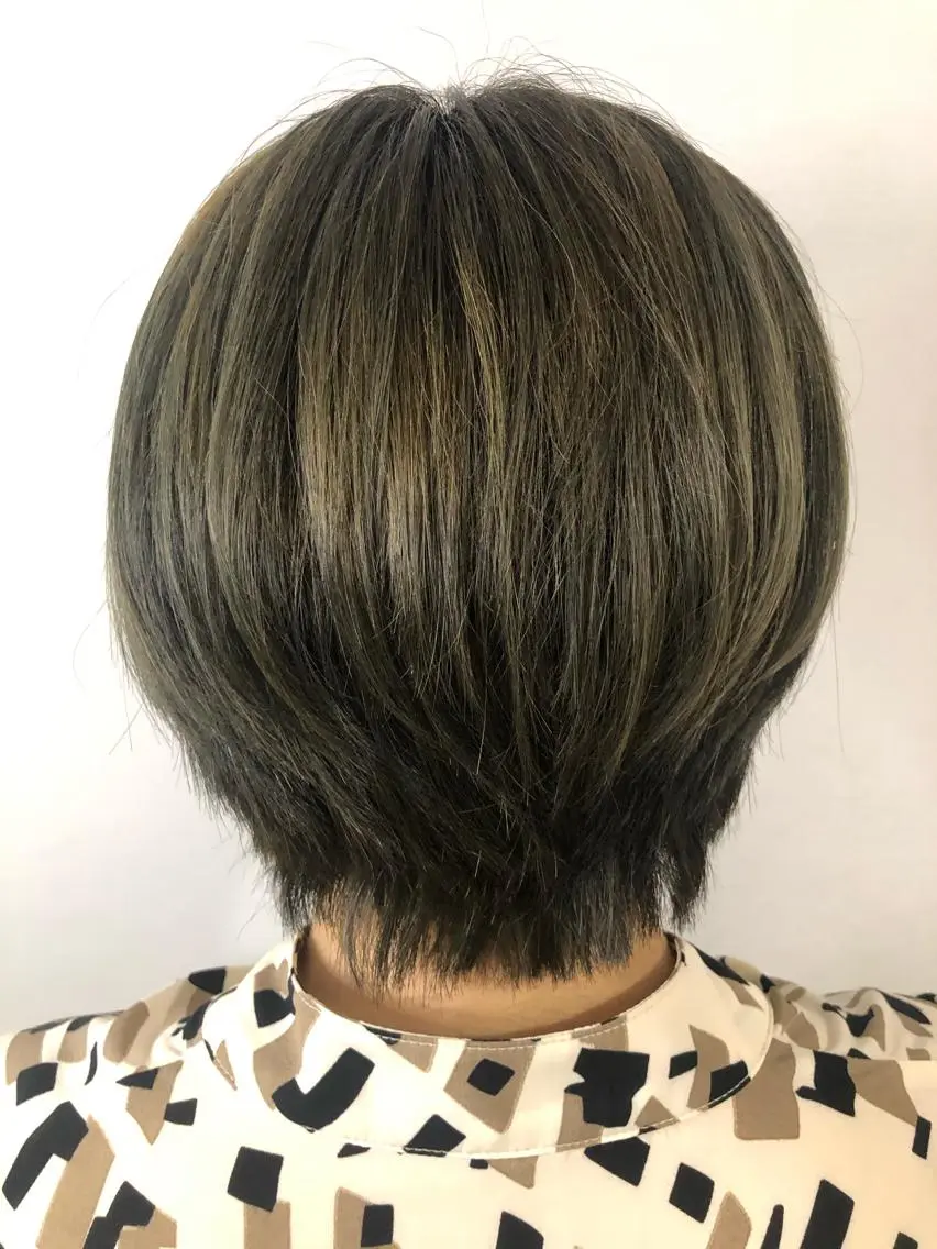 ショート カラー グレージュ カーキグレージュ レイヤー×髪質改善 ×透明感/杉田 圭のヘアスタイル