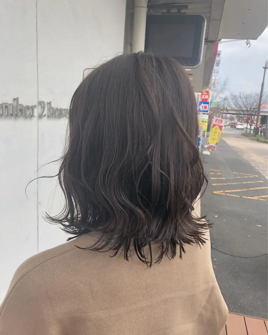 ミディアム カット ヘアカラー トリートメント 遠藤 和美のヘアスタイル
