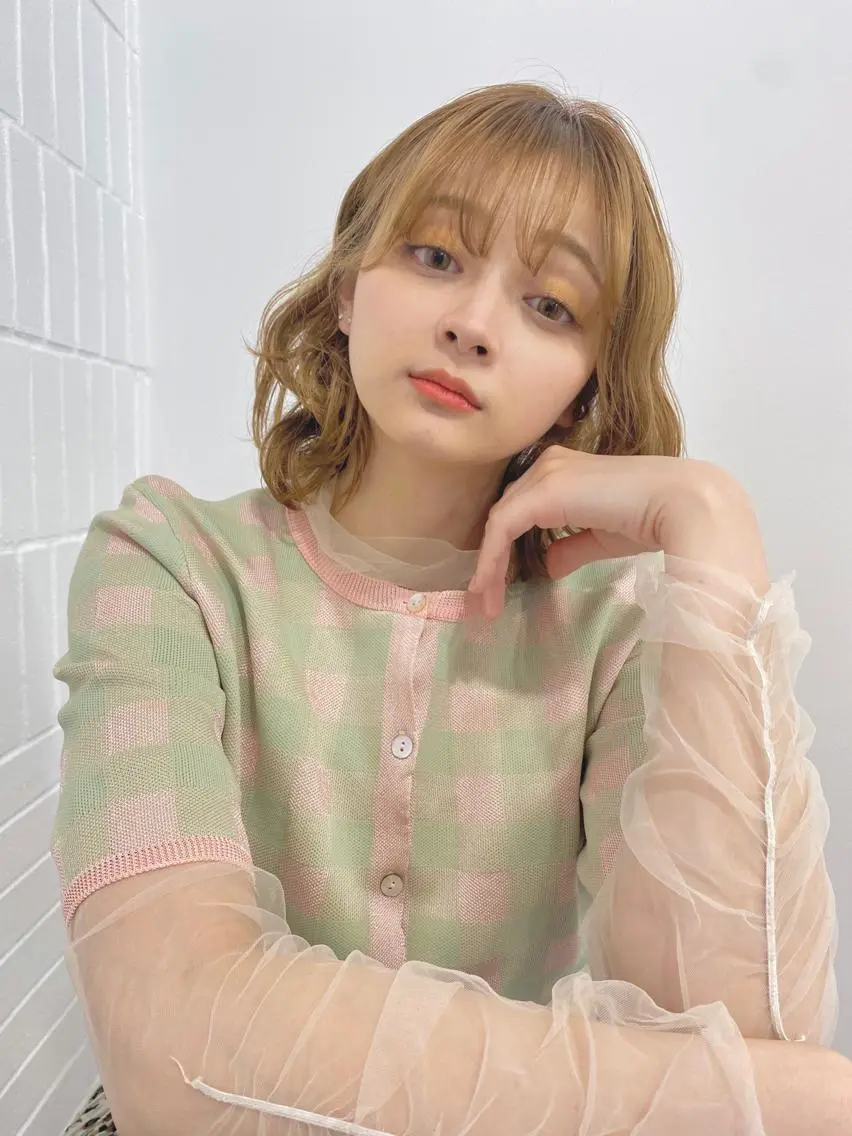 ミディアム カラー ヘアアレンジ 天神レイヤーカット No.1💖マユカのヘアスタイル
