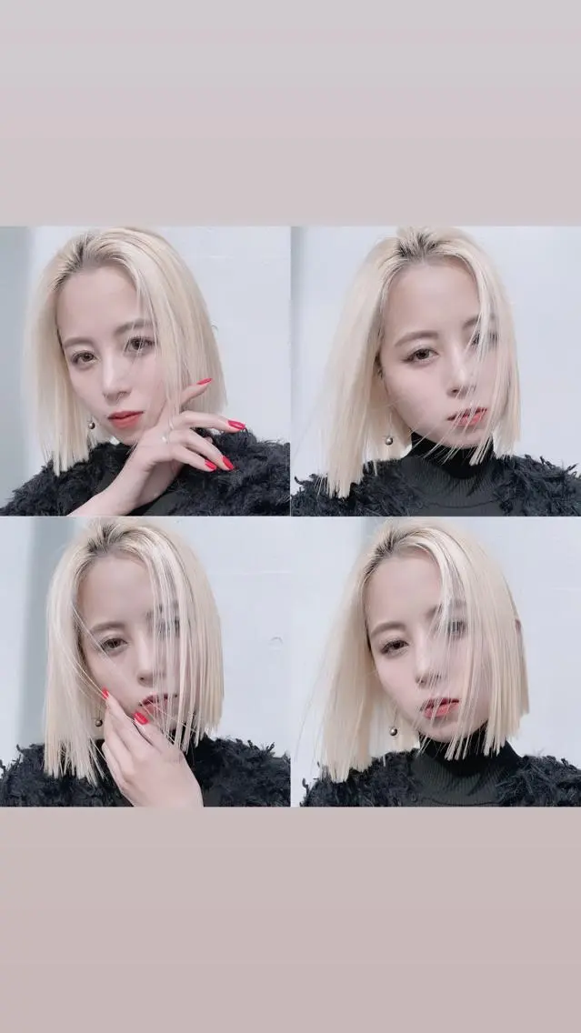 ミディアム カット ヘアカラー トリートメント ヘアセット 💜ハイトーン💛 マジカルかいちゃんのヘアスタイル