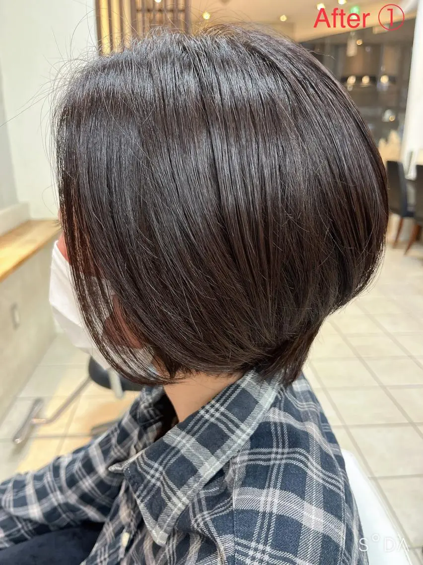 ショート ヘアカラー たなか なおのヘアスタイル