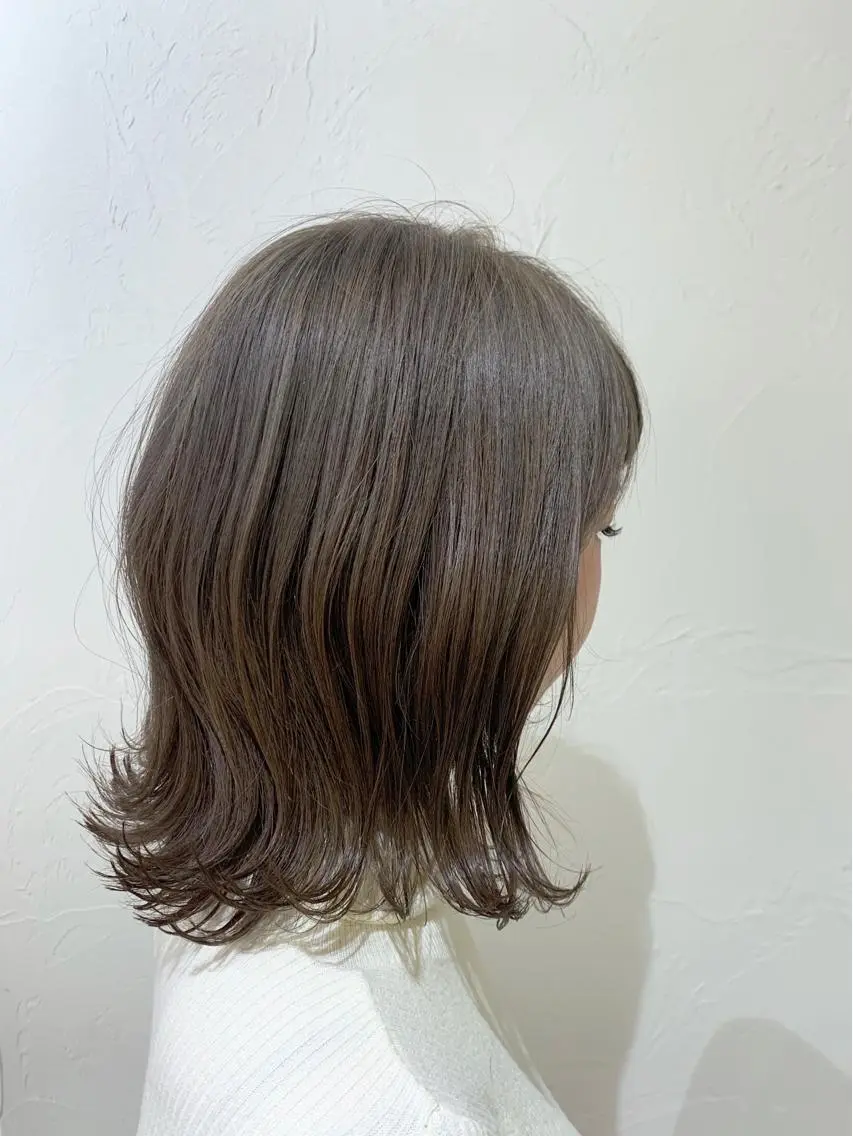 ミディアム カット ヘアカラー トリートメント 向井 涼太朗のヘアスタイル