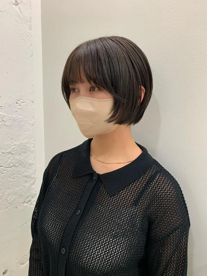ショート カラー パーマ ヘアアレンジ メンズ ショートボブ マッシュ ボブ ショートヘア 似合わせパーマ/ kazuのヘアスタイル
