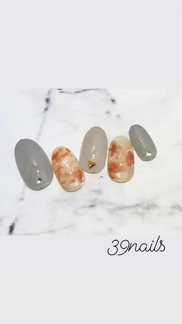ネイル アートネイル シンプルネイル ストーンネイル 39-nails EharaMikuのネイルデザイン