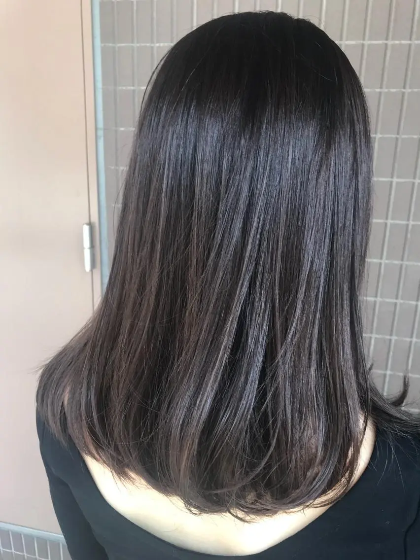 カラー ラベンダーカラー 後藤 陽花子のヘアスタイル
