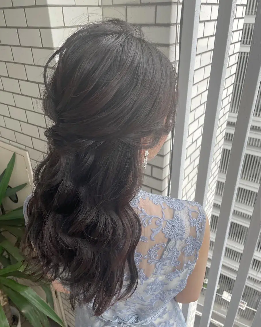 セミロング ヘアアレンジ キッズ ヘアメイク10年から 美容師💄Anriのヘアスタイル