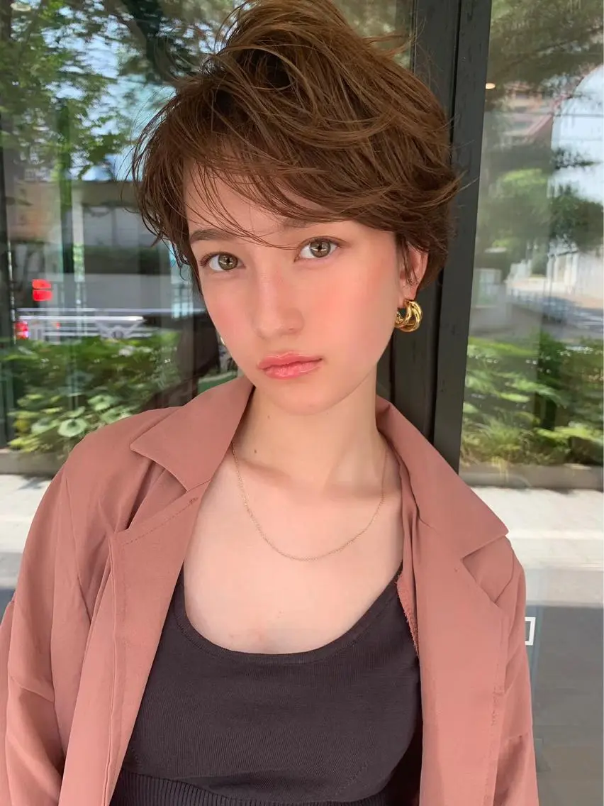 ショート カラー カット ヘアカラー トリートメント 🉐レイヤー/塩見 弘樹🉐渋谷のヘアスタイル