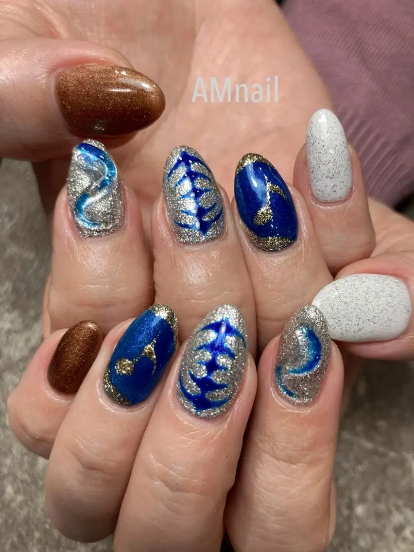 ネイル アートネイル 持ち込み ハンドネイル Am:nail 柏 SUE（スゥ）のネイルデザイン