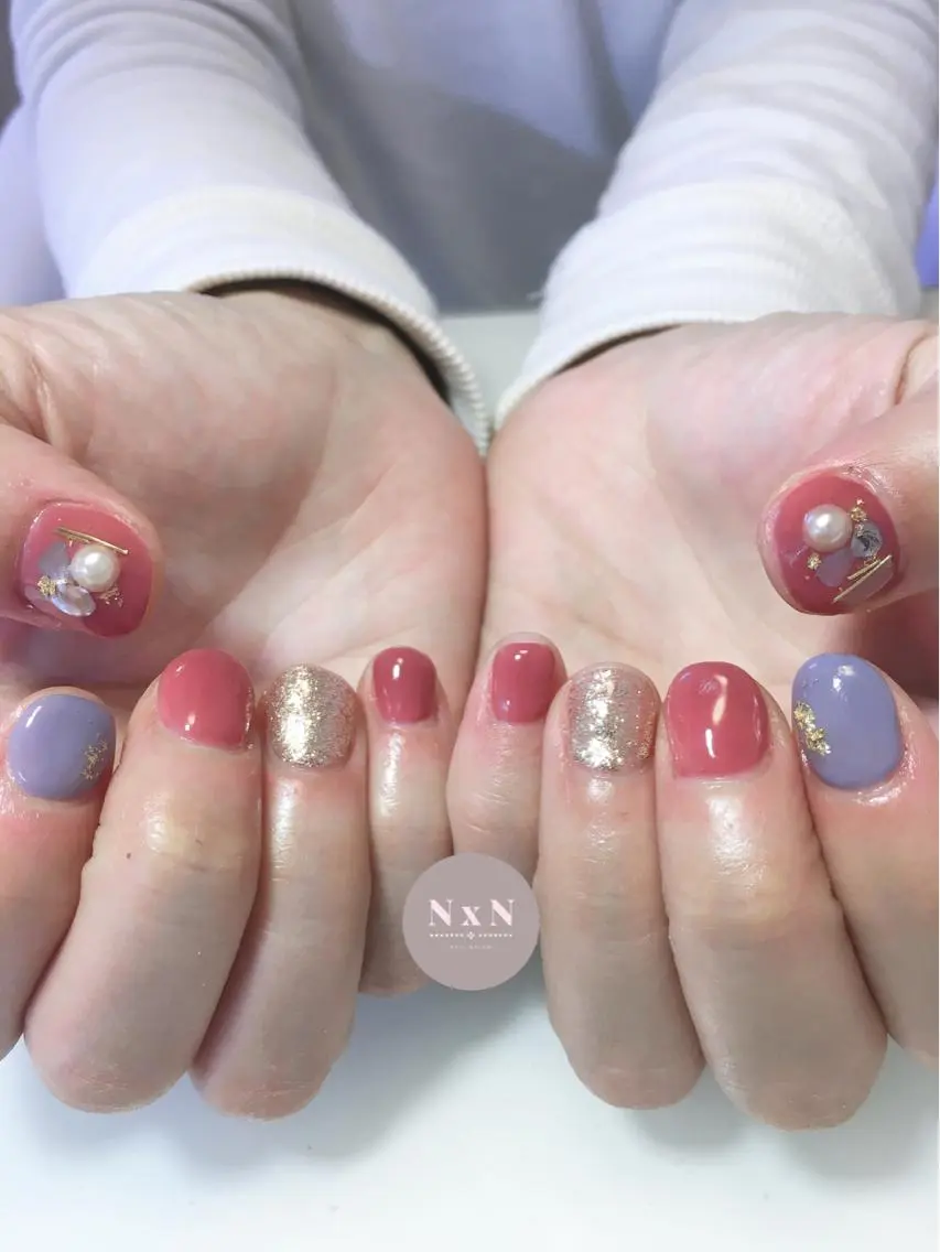 ネイル ジェルネイル ぷっくりネイル nail salon N×Nのネイルデザイン