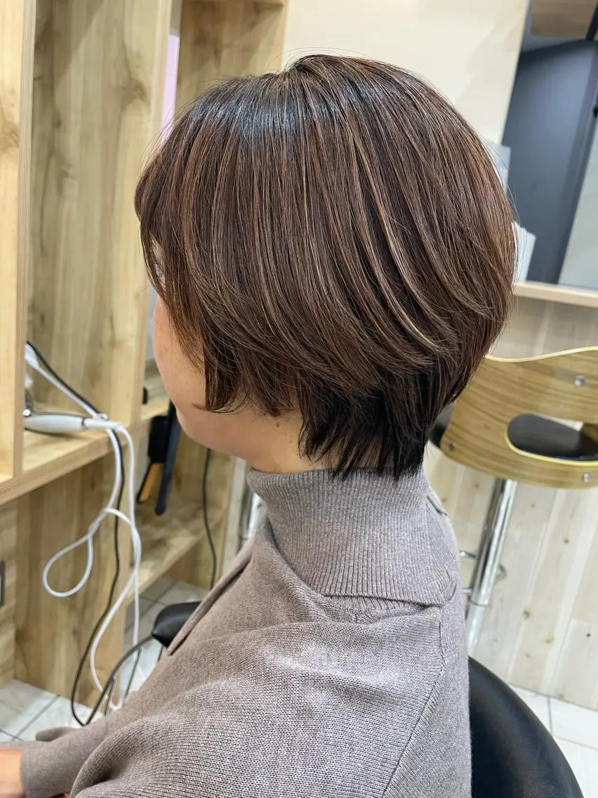 ショート ハイライト ショートヘア ヘアカラー 田野倉NEXT店 美髪ニストのヘアスタイル