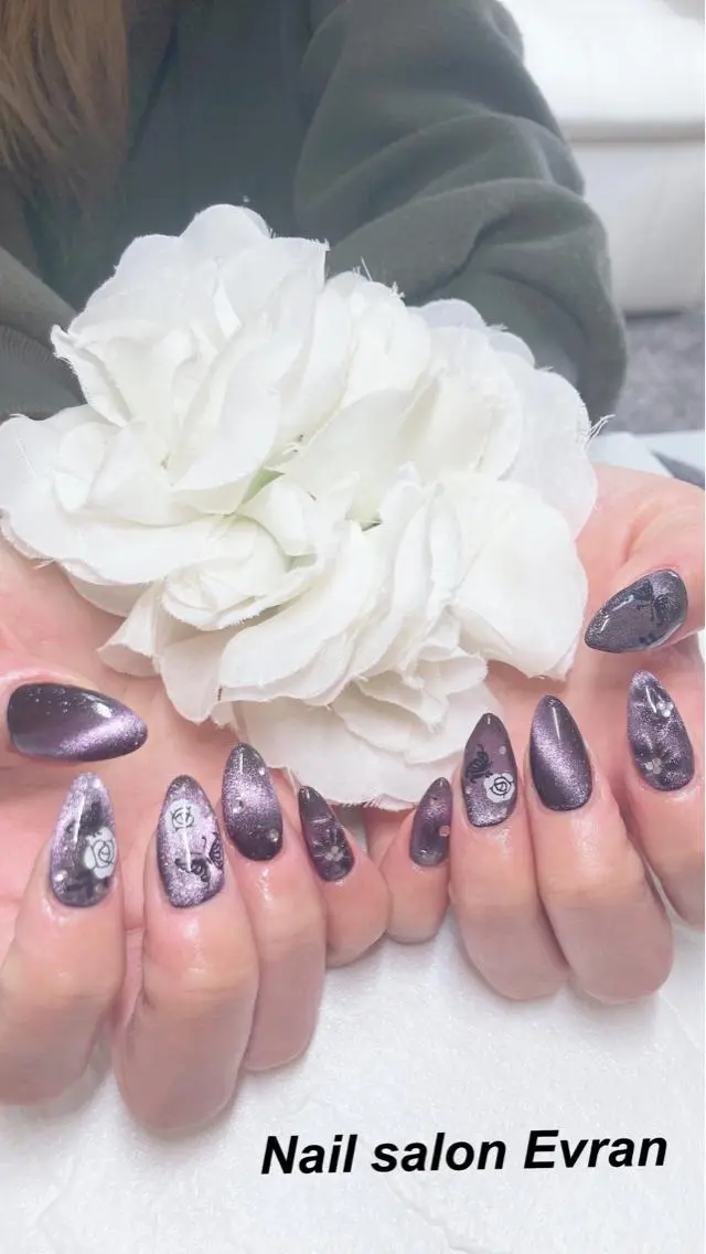 ネイル マグネットネイル ハンドネイル Nail salon Evranのネイルデザイン