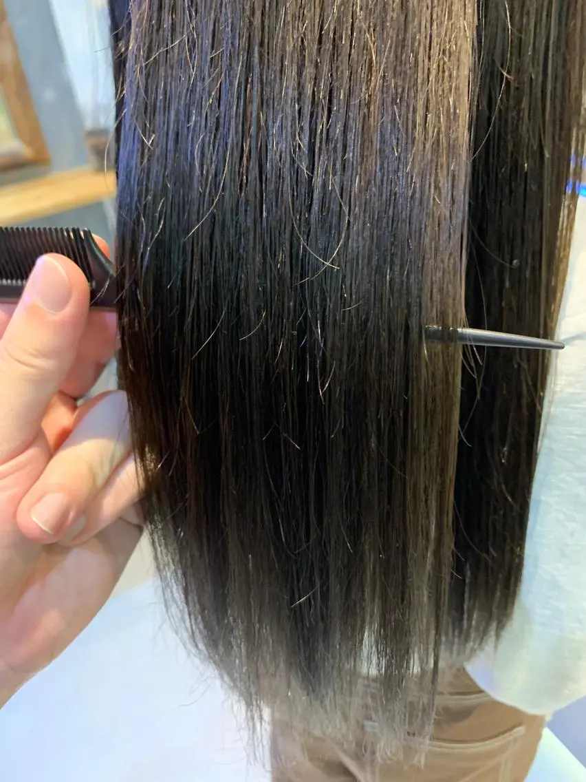 セミロング カラー 髪質改善 トリートメント 🧸髪質改善ケアカラ ー/アイドル前髪🧸のヘアスタイル