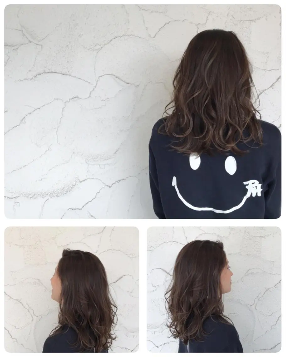 セミロング カラー アッシュ Ayano＿ Jill francのヘアスタイル