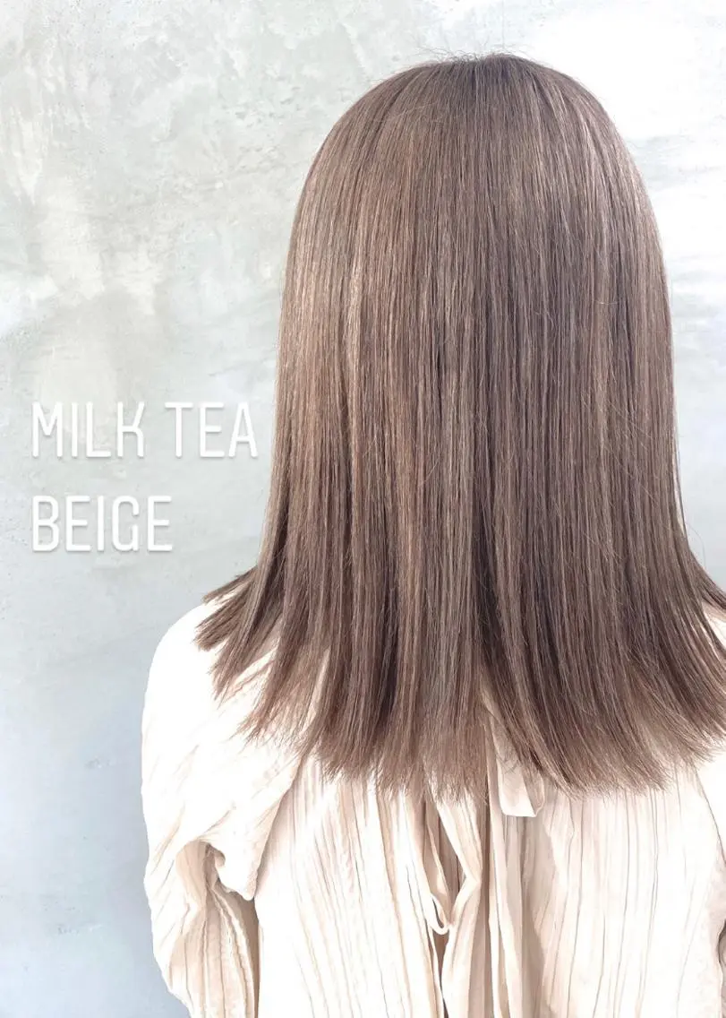 セミロング カラー ベージュカラー ブリーチ 透明感カラー ハイトーンカラー ハイトーンベージュ ヘアカラー トリートメント 🫧透明感カラー🫧 OIKAWAのヘアスタイル