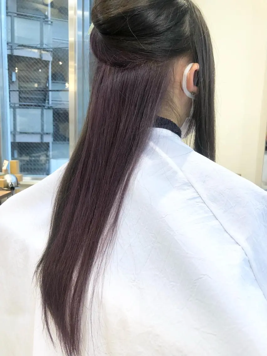 ロング カラー バイオレットカラー ヘアカラー GOURIKI jr 🌿‬MIKUのヘアスタイル