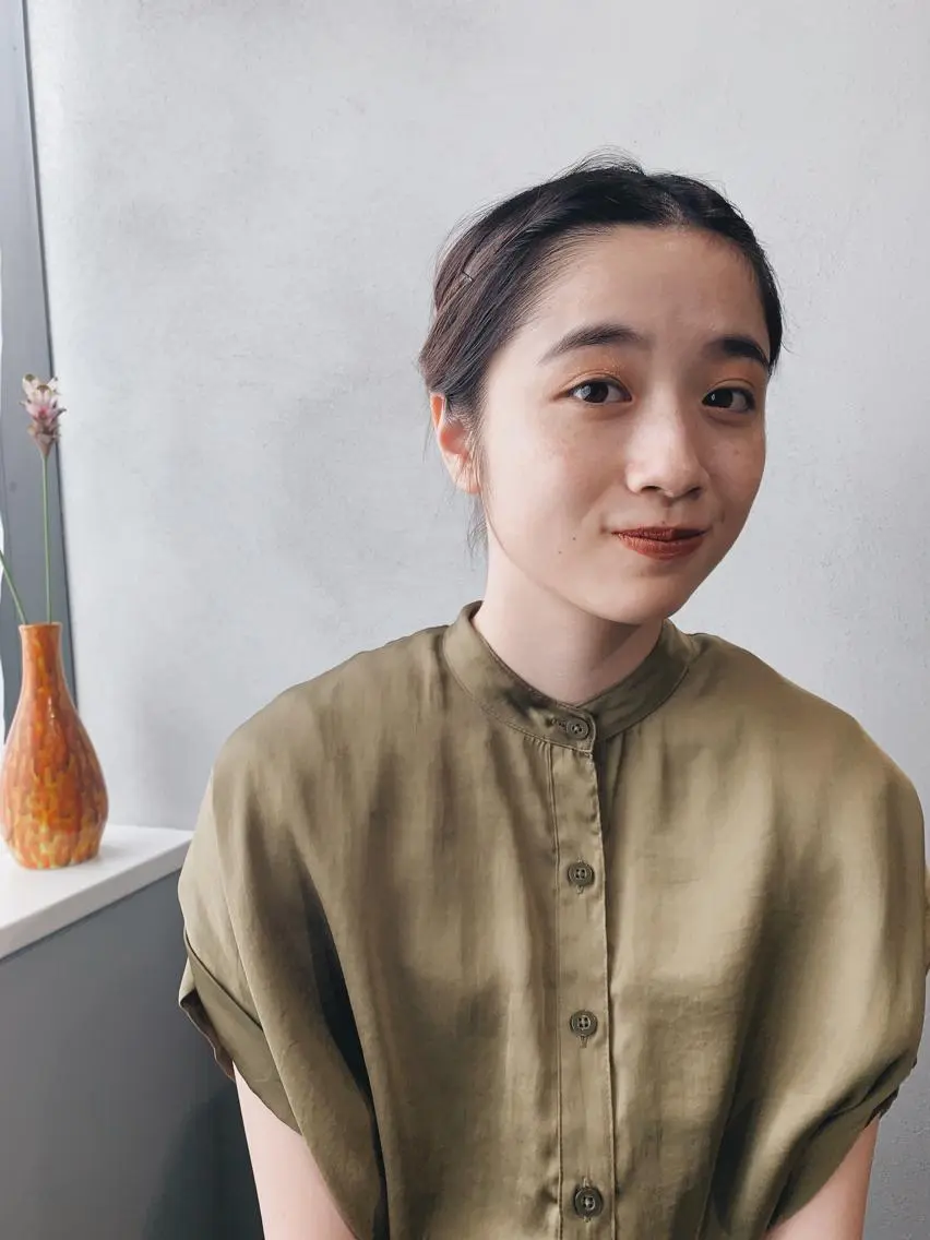 ショート カラー ヘアアレンジ ボブパーマコテ巻き風 パーマNo1深江秀平のヘアスタイル