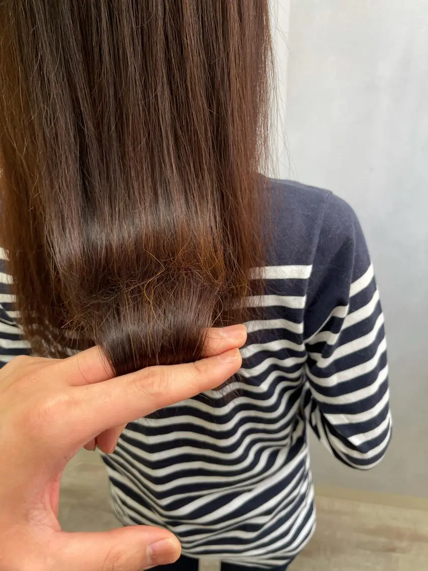 ロング カラー くせ毛カット終着点 カワサキトオル溝の口のヘアスタイル