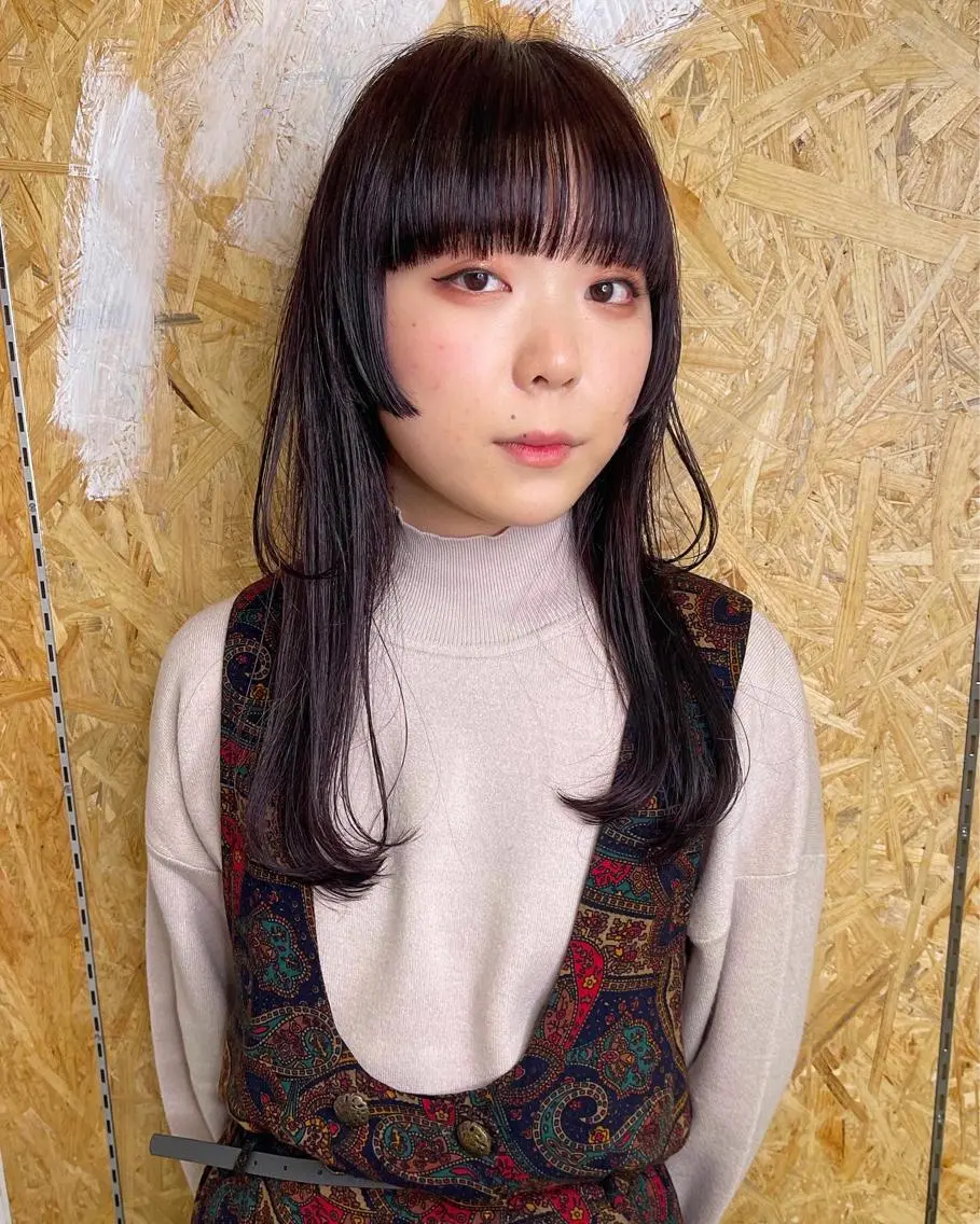 ミディアム カラー 姫カット ウルフカット カット ヘアカラー トリートメント ブリーチ🫴 ボブ✍️レイヤーのヘアスタイル