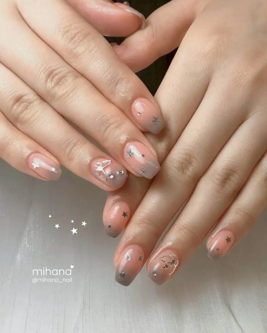 ネイル アートネイル 持ち込み ニュアンスネイル ハンドネイル Arté.*✦ 西川口Nailのネイルデザイン