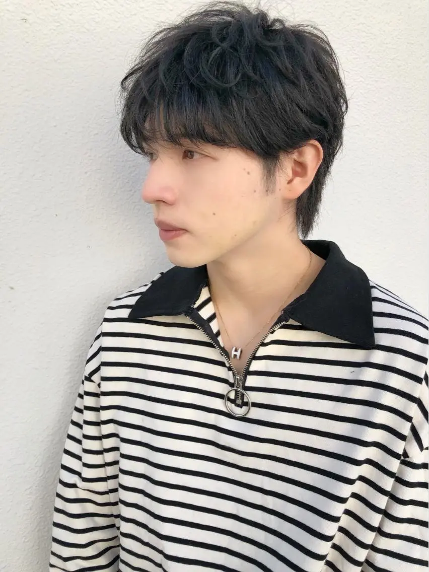 ショート ウルフカット メンズ🍃ナチュラル 韓国風ヘアRENのヘアスタイル