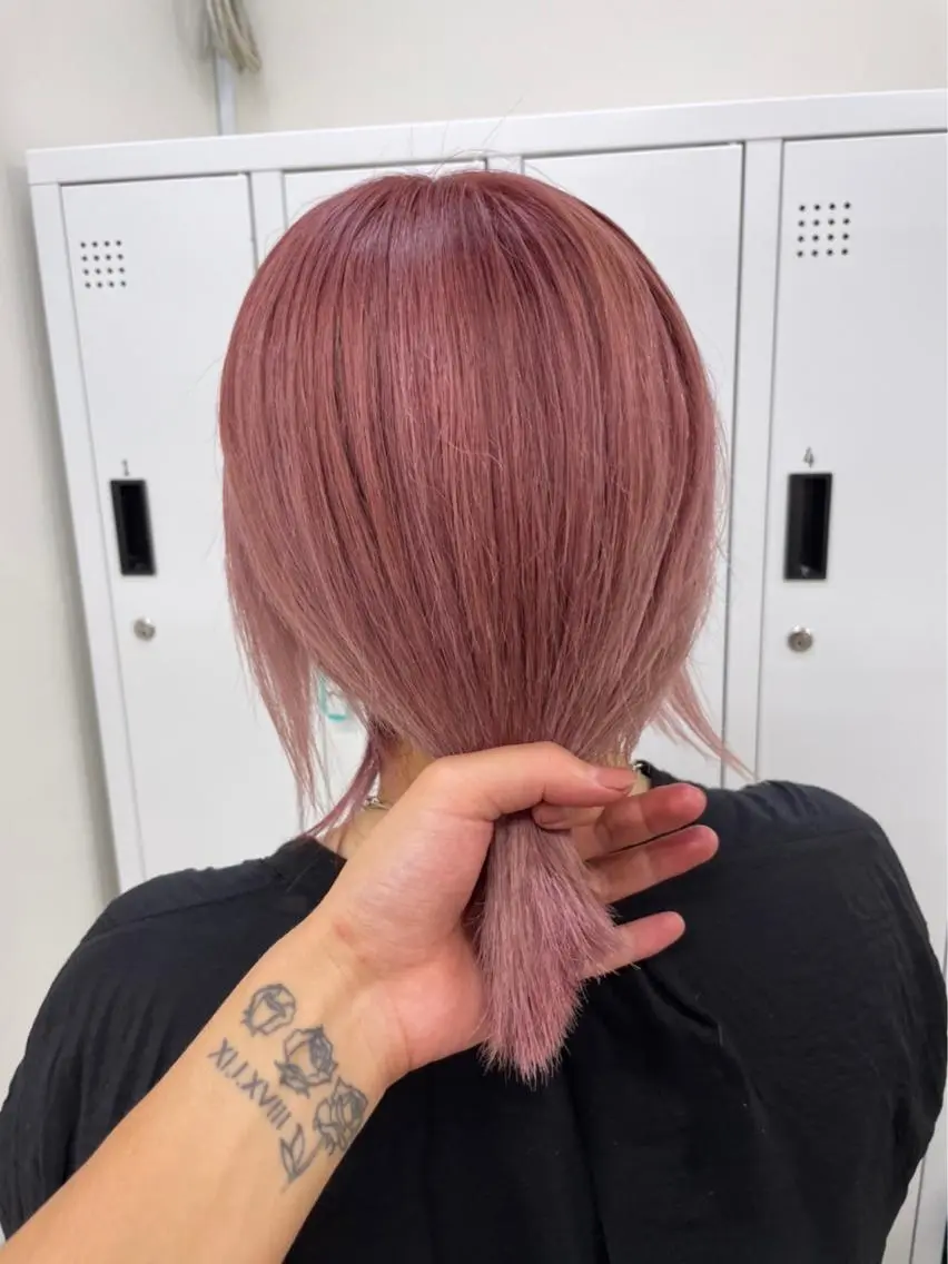 ミディアム カラー カット ヘアカラー トリートメント Sherry大国町 HIKARUのヘアスタイル