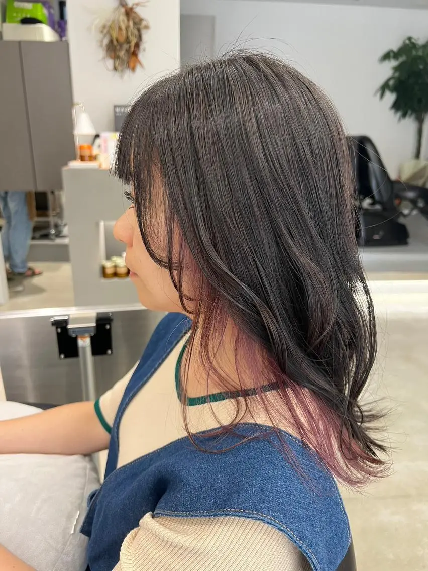 ロング カラー カット ヘアカラー トリートメント デザインカラー茅ヶ崎 オオタ カズキのヘアスタイル